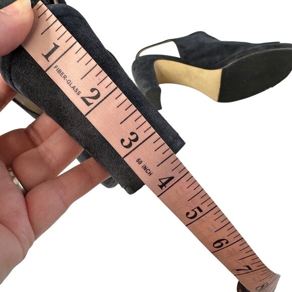 Hobbs London Kali Suede Slingback Heels Size 38 (US 7.5) Navy Blue Dress Shoes - Picture 10 of 10